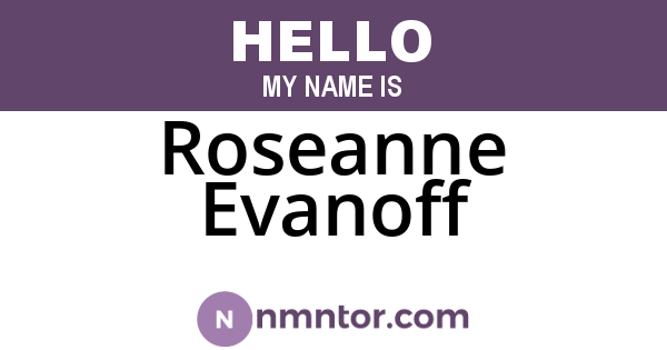 Roseanne Evanoff