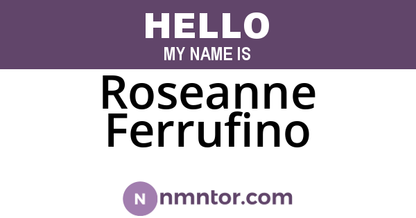Roseanne Ferrufino