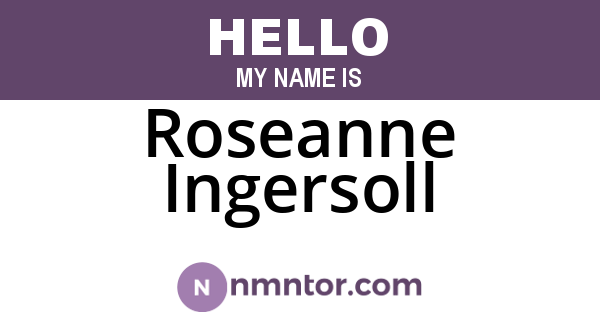 Roseanne Ingersoll