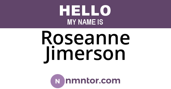 Roseanne Jimerson