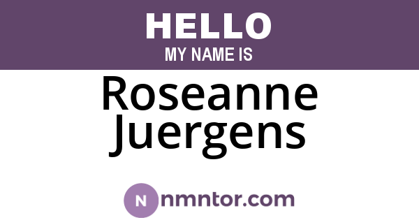 Roseanne Juergens