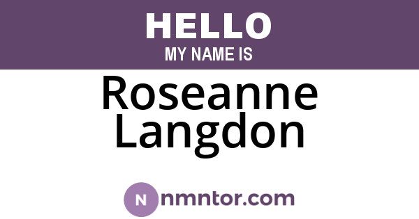 Roseanne Langdon