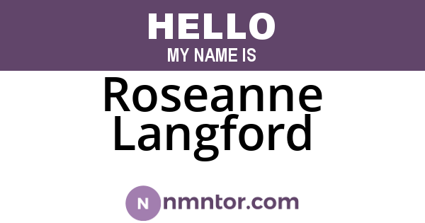 Roseanne Langford