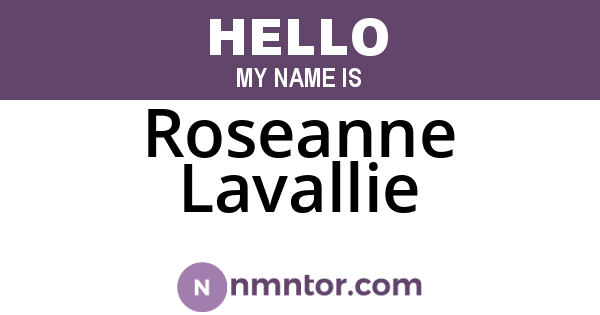Roseanne Lavallie