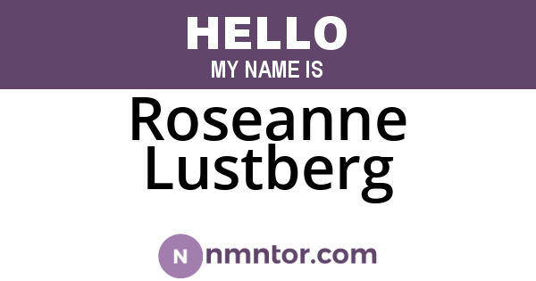 Roseanne Lustberg