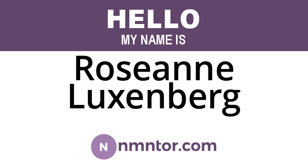 Roseanne Luxenberg