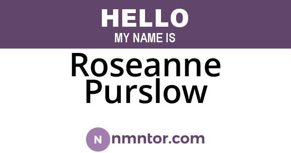 Roseanne Purslow