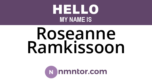 Roseanne Ramkissoon