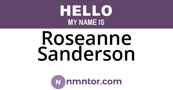Roseanne Sanderson