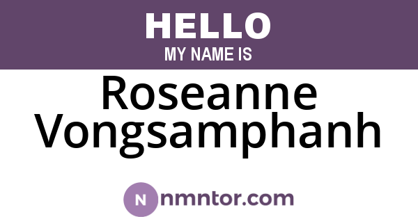 Roseanne Vongsamphanh