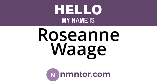 Roseanne Waage