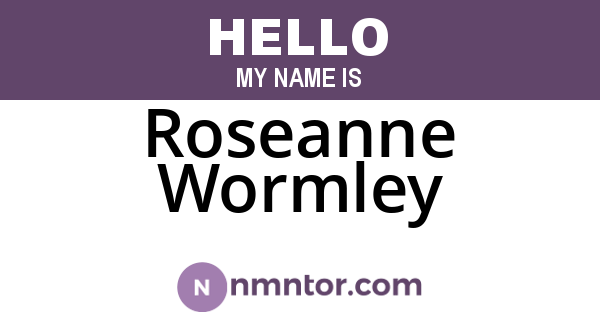 Roseanne Wormley