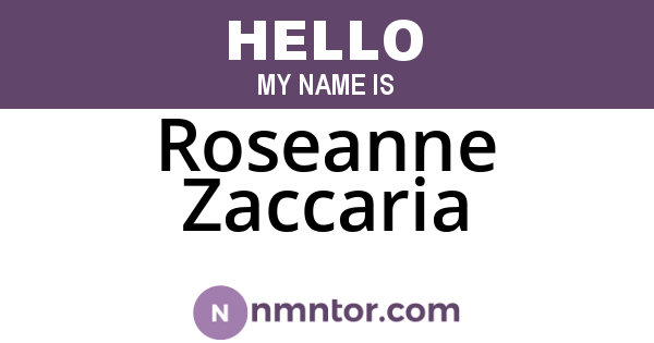 Roseanne Zaccaria