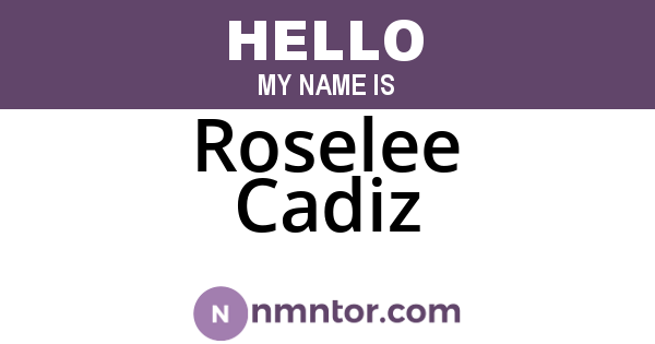 Roselee Cadiz