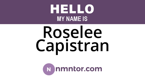 Roselee Capistran