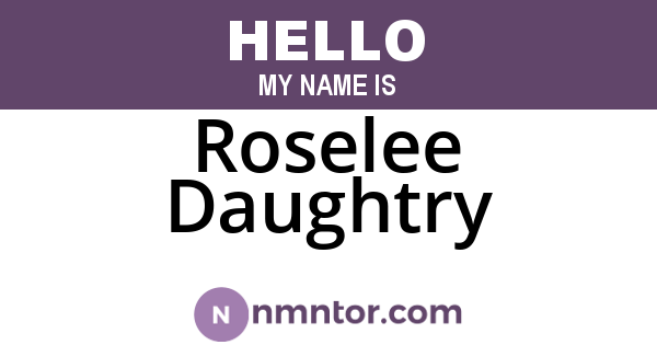 Roselee Daughtry