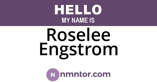 Roselee Engstrom