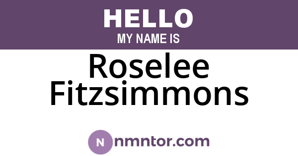 Roselee Fitzsimmons