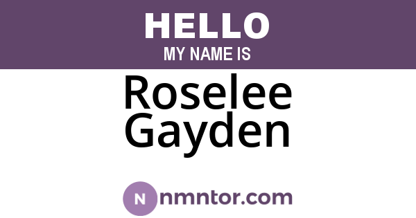 Roselee Gayden