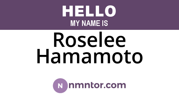 Roselee Hamamoto