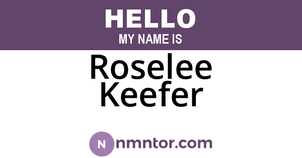 Roselee Keefer