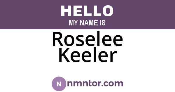 Roselee Keeler