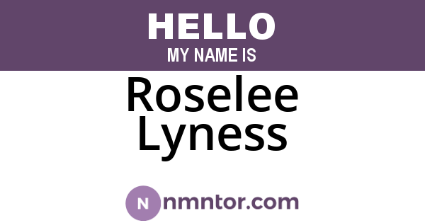 Roselee Lyness