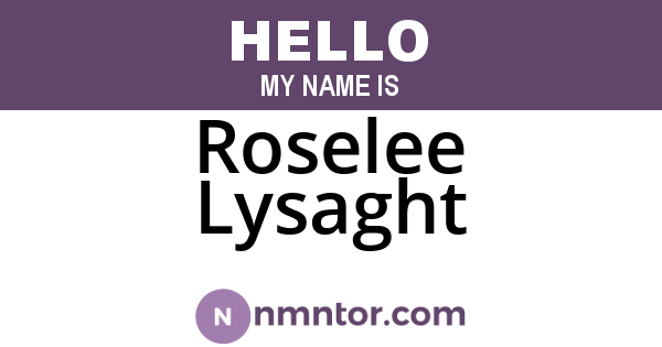 Roselee Lysaght