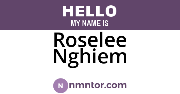 Roselee Nghiem
