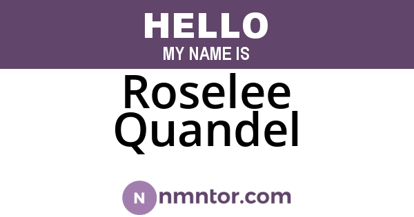 Roselee Quandel
