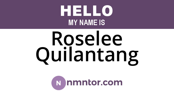 Roselee Quilantang