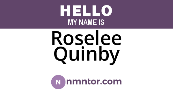 Roselee Quinby