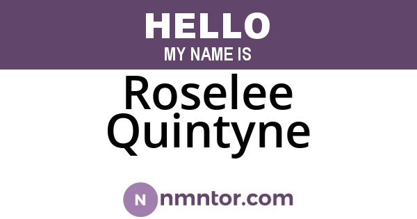 Roselee Quintyne