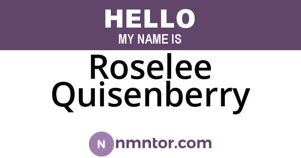 Roselee Quisenberry