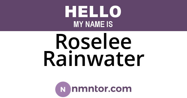 Roselee Rainwater