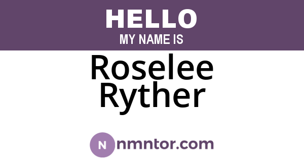 Roselee Ryther