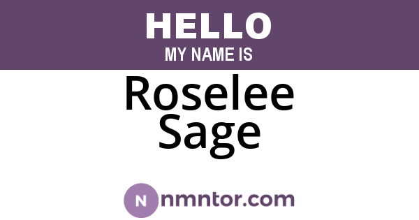 Roselee Sage