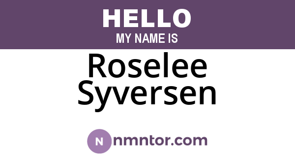 Roselee Syversen