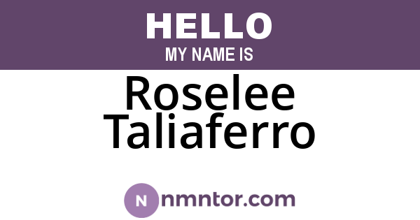 Roselee Taliaferro