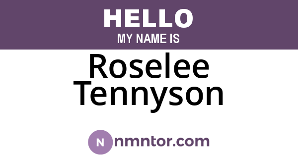 Roselee Tennyson