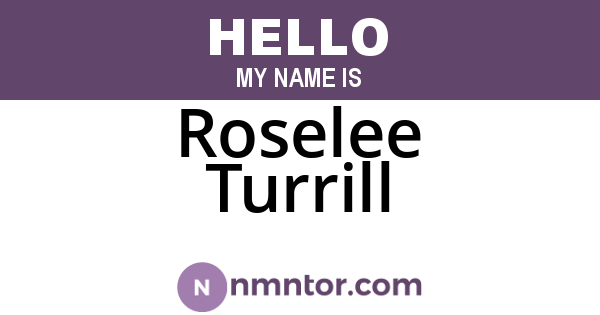 Roselee Turrill