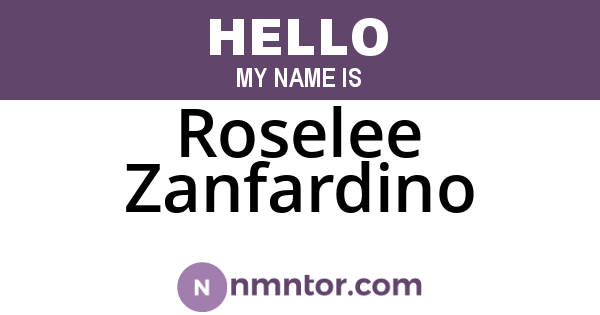Roselee Zanfardino