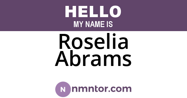 Roselia Abrams