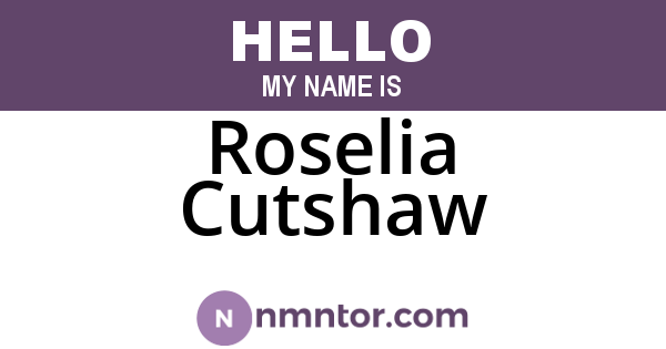 Roselia Cutshaw