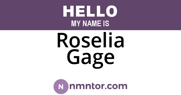 Roselia Gage