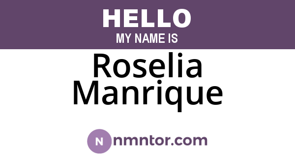 Roselia Manrique