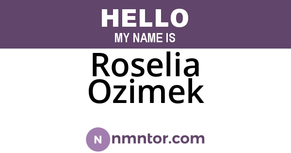 Roselia Ozimek