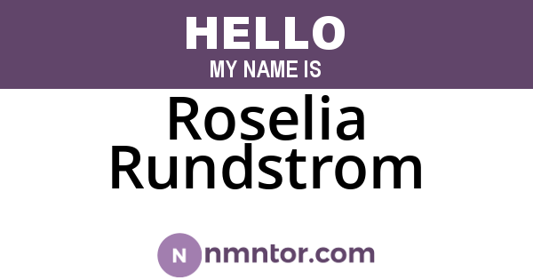 Roselia Rundstrom