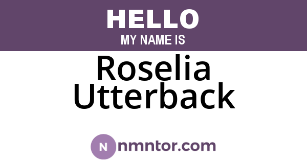 Roselia Utterback