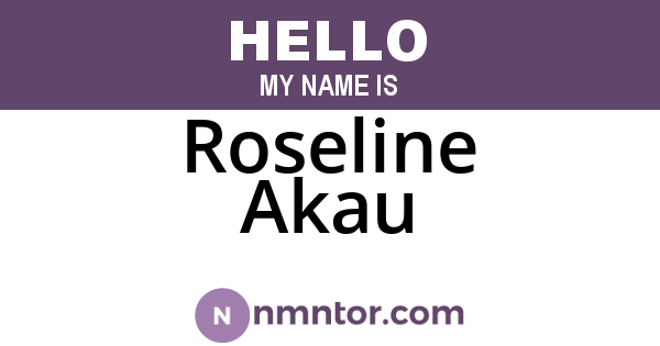 Roseline Akau